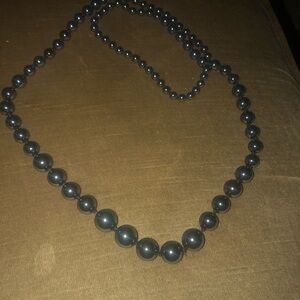 Elegant Hematite Beaded Necklace- 163A $35 or $30 w/offer
